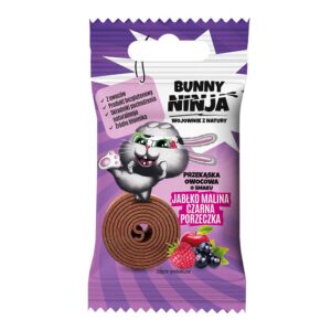 Bunny. Ninja - Przekąska owocowa o smaku jabłko-malina-czarna porzeczka 15 g[=]