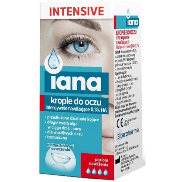 Starpharma − Iana. Intensive, nawilżające krople do oczu 0,3% HA − 10 ml