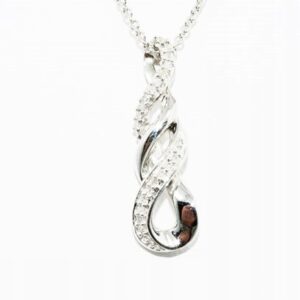 Srebrny 925 naszyjnik diamenty 0.15ct