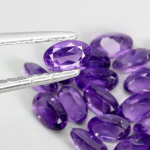 Ametysty kamienie naturalne 19 sztuk IF-VVS 4.07ct