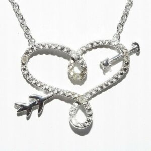 Srebrny naszyjnik diamenty 0.05ct