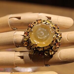 Srebrny pierścionek szafiry chalcedon r 14 925