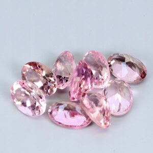 Turmaliny różowe kamienie naturalne IF-VVS 5.15ct 9 sztuk