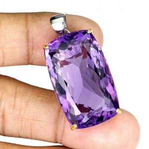 Wisiorek srebrny 925 naturalny 46ct ametyst
