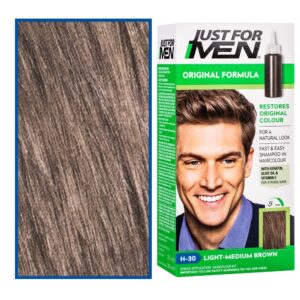 Just For Men - odsiwiacz do włosów dla mężczyzn, 66 ml H30 | Jasny Średni Brązowy