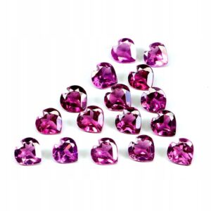 Granaty rodolity kamienie naturalne 16 sztuk szlif serce 4.18ct