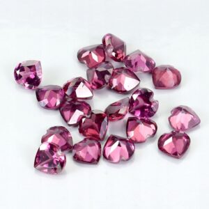 Granaty rodolity kamienie naturalne 5.65ct 20 sztuk szlif serce