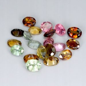 Turmaliny kamienie naturalne IF-VVS 6.45ct 19 sztuk