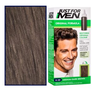 Just For Men - odsiwiacz do włosów dla mężczyzn, 66 ml H40 | Ciemny Średni Brązowy