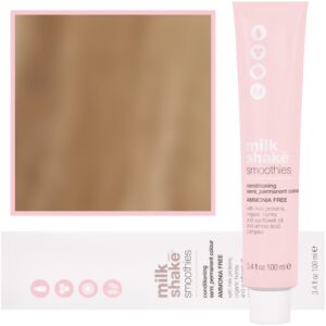 Milk Shake Smoothie Semi-Perm - farba do włosów bez amoniaku, paleta kolorów, 100ml 8,13 | 8AG || Jasny Złocisty Popielaty Blond