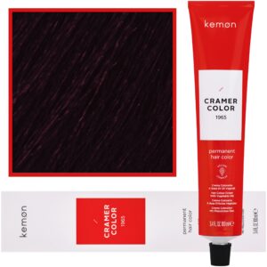 Kemon Cramer Color - kremowa farba do włosów z olejem kokosowym, 100ml 4,77 | Głęboki Fioletowy Brąz