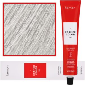 Kemon Cramer Color - kremowa farba do włosów z olejem kokosowym, 100ml 1011 | Intensywny Popielaty Ultra-Rozjaśniacz