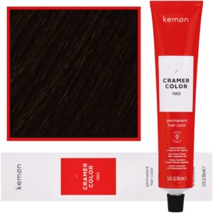 Kemon Cramer Color - kremowa farba do włosów z olejem kokosowym, 100ml 6,41 | Ciemny Miedziany Popielaty Blond