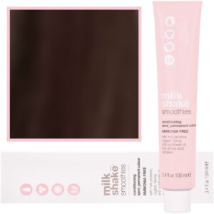 Milk Shake Smoothie Semi-Perm - farba do włosów bez amoniaku, paleta kolorów, 100ml 4 | 4N || Średni Brąz