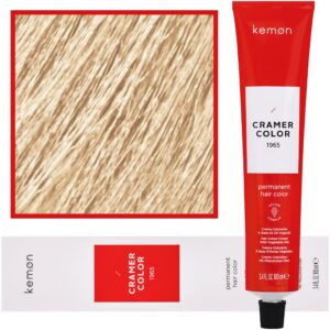 Kemon Cramer Color - kremowa farba do włosów z olejem kokosowym, 100ml 123 | Beżowy Złoty Super Rozjaśniacz