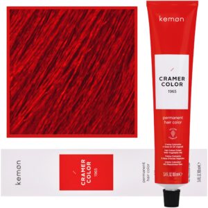 Kemon Cramer Color - kremowa farba do włosów z olejem kokosowym, 100ml Cl,55 | Czerwony wzmacniacz