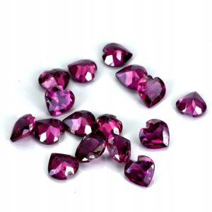 Granaty rodolity kamienie naturalne 16 sztuk szlif serce 4.2ct