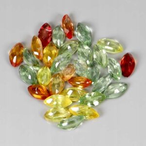Szafiry Songea kamienie naturalne 4.07ct 31 sztuk IF VVS
