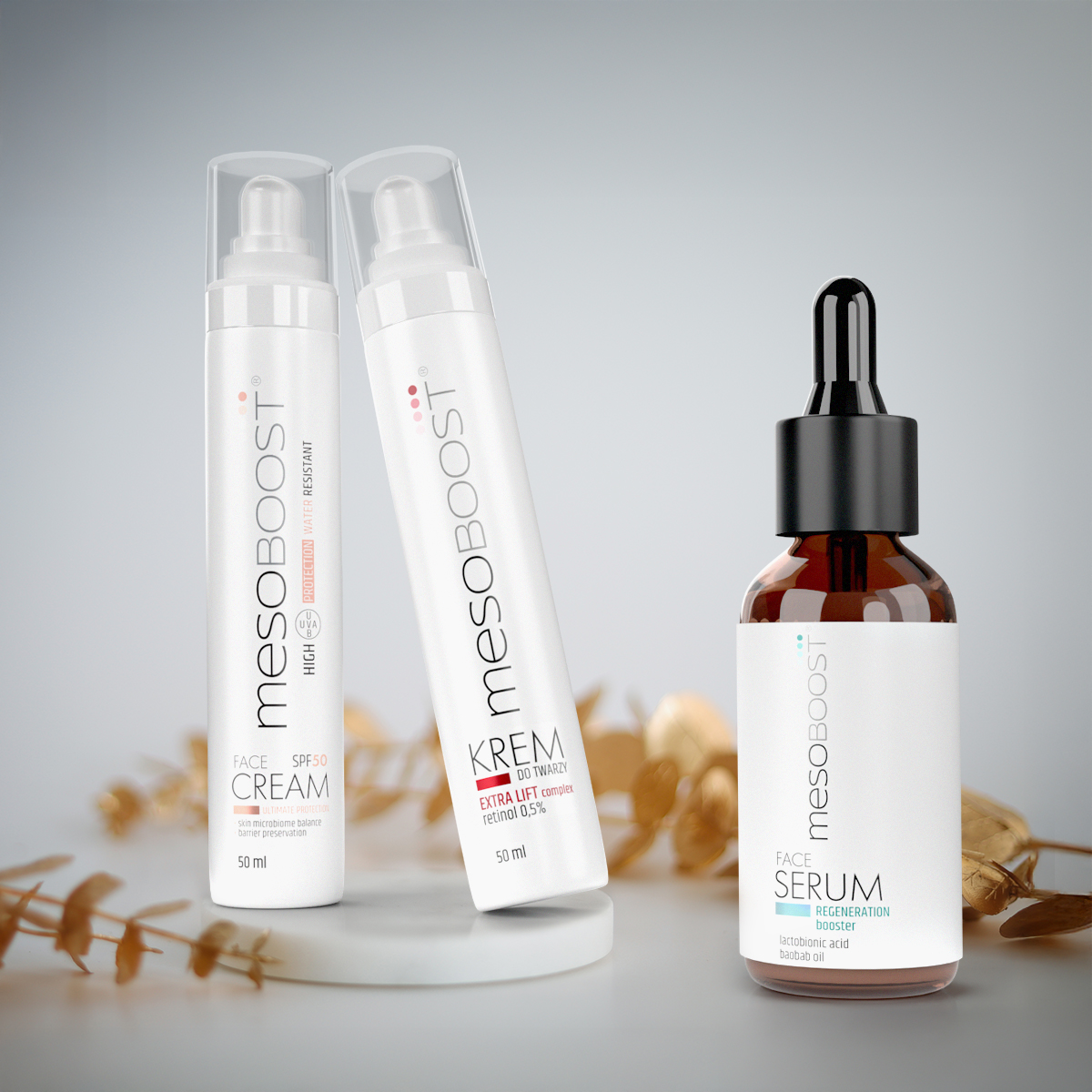 Retinol, fotoprotekcja i kwas laktobionowy Jesienne trio dla regeneracji i anti-agingu