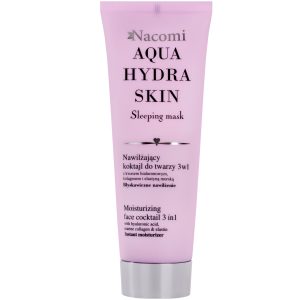 Nacomi Aqua Hydra Skin Sleeping Mask - nawilżający koktajl do twarzy 3w1, 85ml