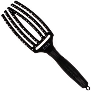 Olivia Garden Finger Brush Combo Medium, szczotka z włosiem dzika do rozczesywania, różne kolory Black | Czarny
