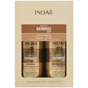 Inoar Absolut Daymoist CLR Duo Pack – intensywna regeneracja i nawilżenie włosów, 2x250 ml