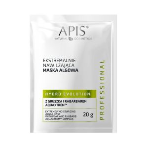 Maseczka algowa ekstremalnie nawilżająca z gruszką i rabarbarem AQUAXTREM - Apis Hydro Evolution - SASZETKA - 20 g