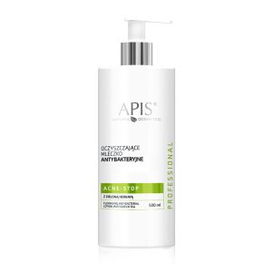 Oczyszczające mleczko antybakteryjne z zieloną herbatą - Apis Acne-Stop - 500 ml