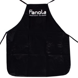 Fanola Fartuch Fryzjerski - profesjonalny czarny fartuch z dwiema kieszonkami